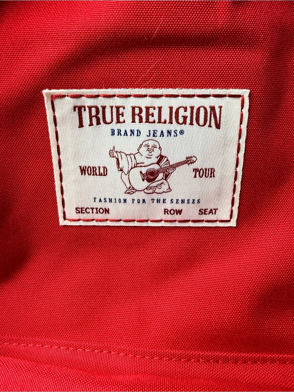 True Religion Big T SRS Backpack Red Dahlia NWT World Tour Distressed TR2847